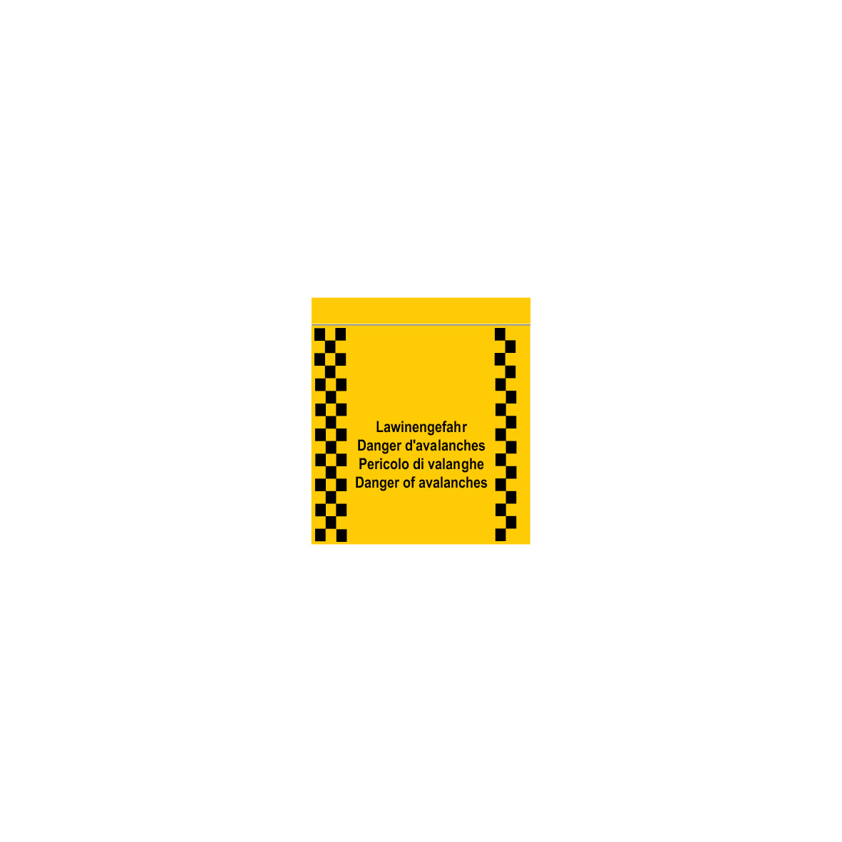 Einzelflagge, 1.0356, Lawinengefahr, 25/30 cm, ungesäumt