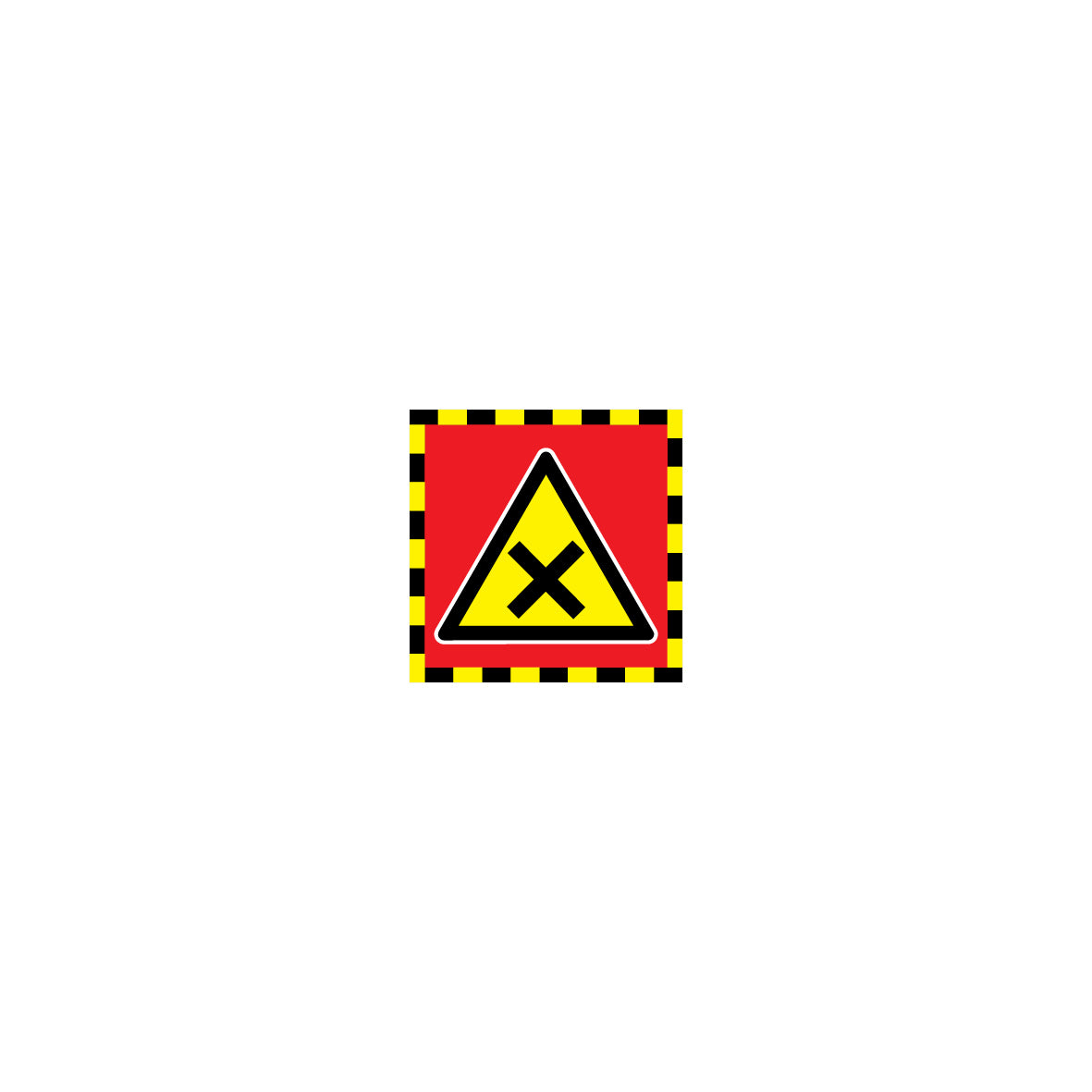 Luftdurchlässiges Banner, 1.0417, Logo: "Kreuzung", gelb/rot/schwarz, 100 x 100 cm, VE 5 Stk.