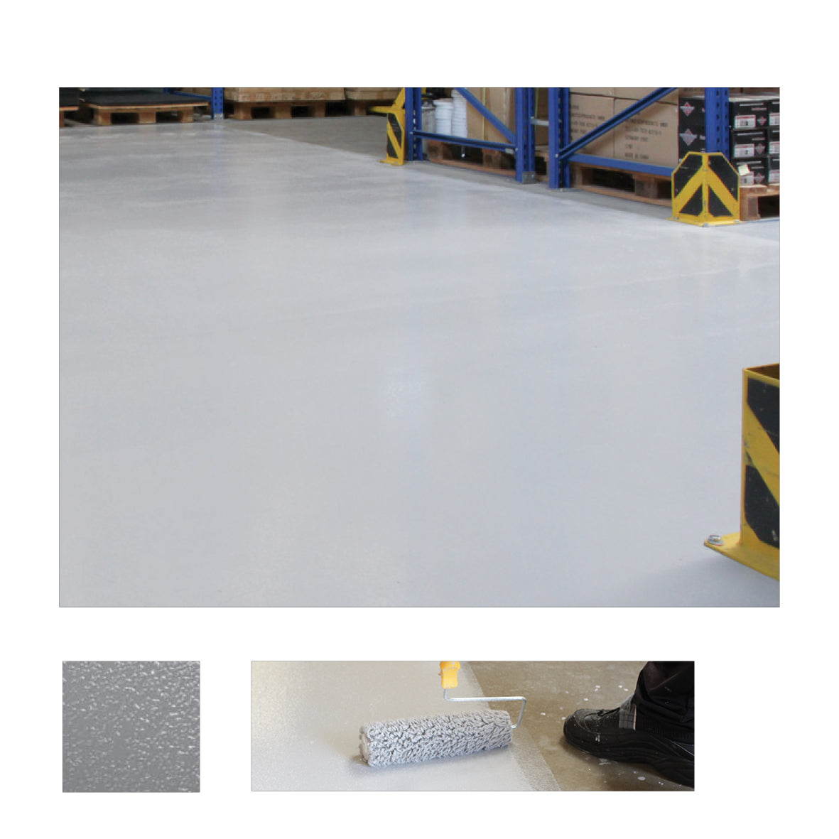Bodenbeschichtung Antirutsch, Epoxid Extra Stark, Körnung Medium, R12, grau, 5, kg, Reicht für 15-20 m2