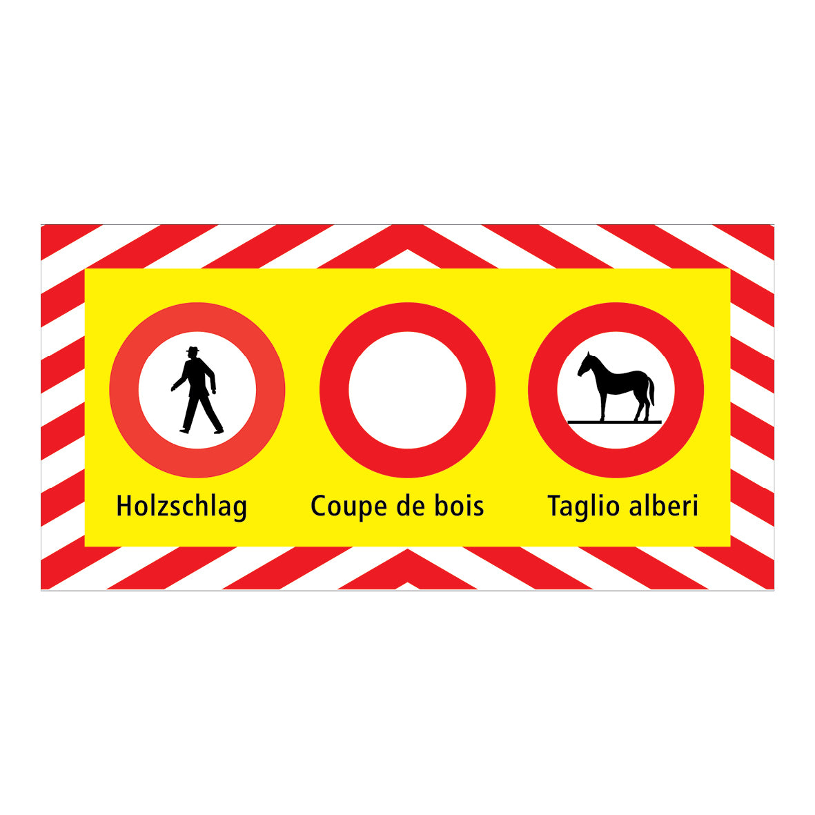 Banner Holzschlag, 250/100 cm, Planenmaterial, VE 5 Stk.