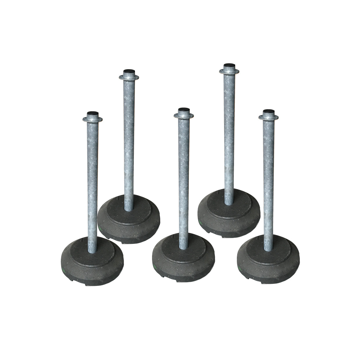 Kettenständer 60 Rosette, mit Bakenfuss rund, VE 5 Stk., verzinkt, H 1000 mm,  90 kg