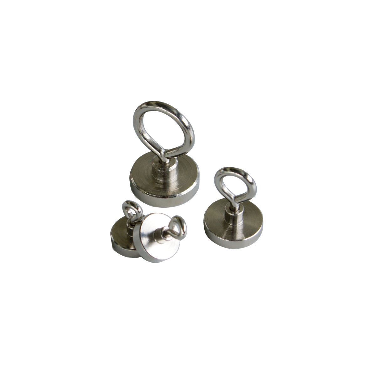 Magnete, Topfmagnet mit Öse, ø 25 mm, Gewinde M4, Haftkraft bis ca. 18 kg, VE 5 Stk.