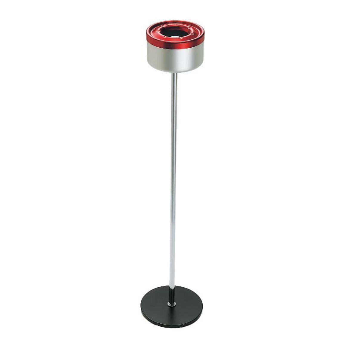 Aschenbecher Alu, Ständeraschenbecher mit Zigarettenausdrücker, Höhe 73 cm, VE 4 Stk.