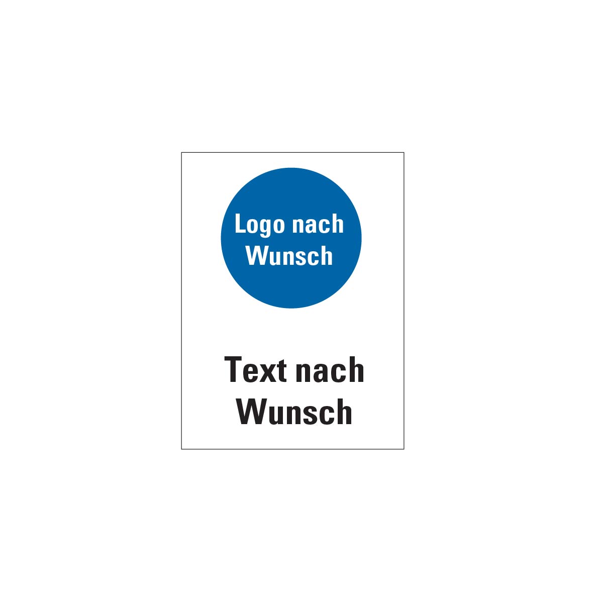 Kombischild Sonderanfertigung, Gebots-/Verbots-/Warnzeichen, KU, 100/150 mm