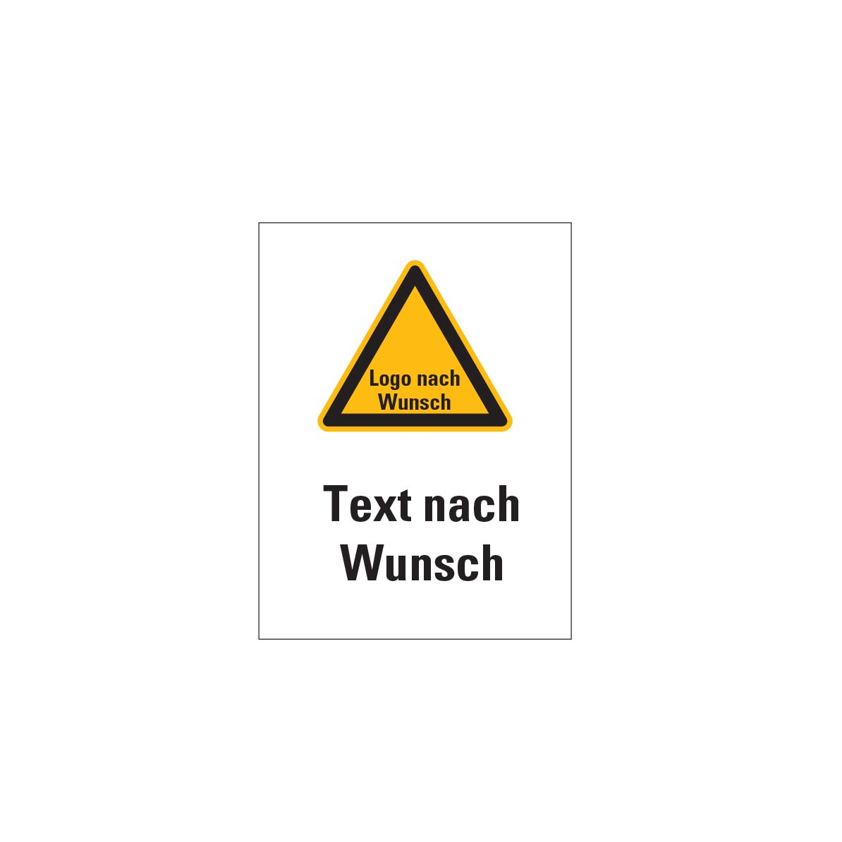 Kombischild Sonderanfertigung, Gebots-/Verbots-/Warnzeichen, KU, 100/150 mm