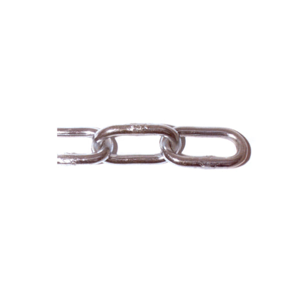 Absperrketten, Stahl, geschweisst, C VSM, Norm Schweiz, nicht geprüft, glanzverzinkt, 3,0 x 23,0 x 7,0 mm (DxBxL), VE 25 m