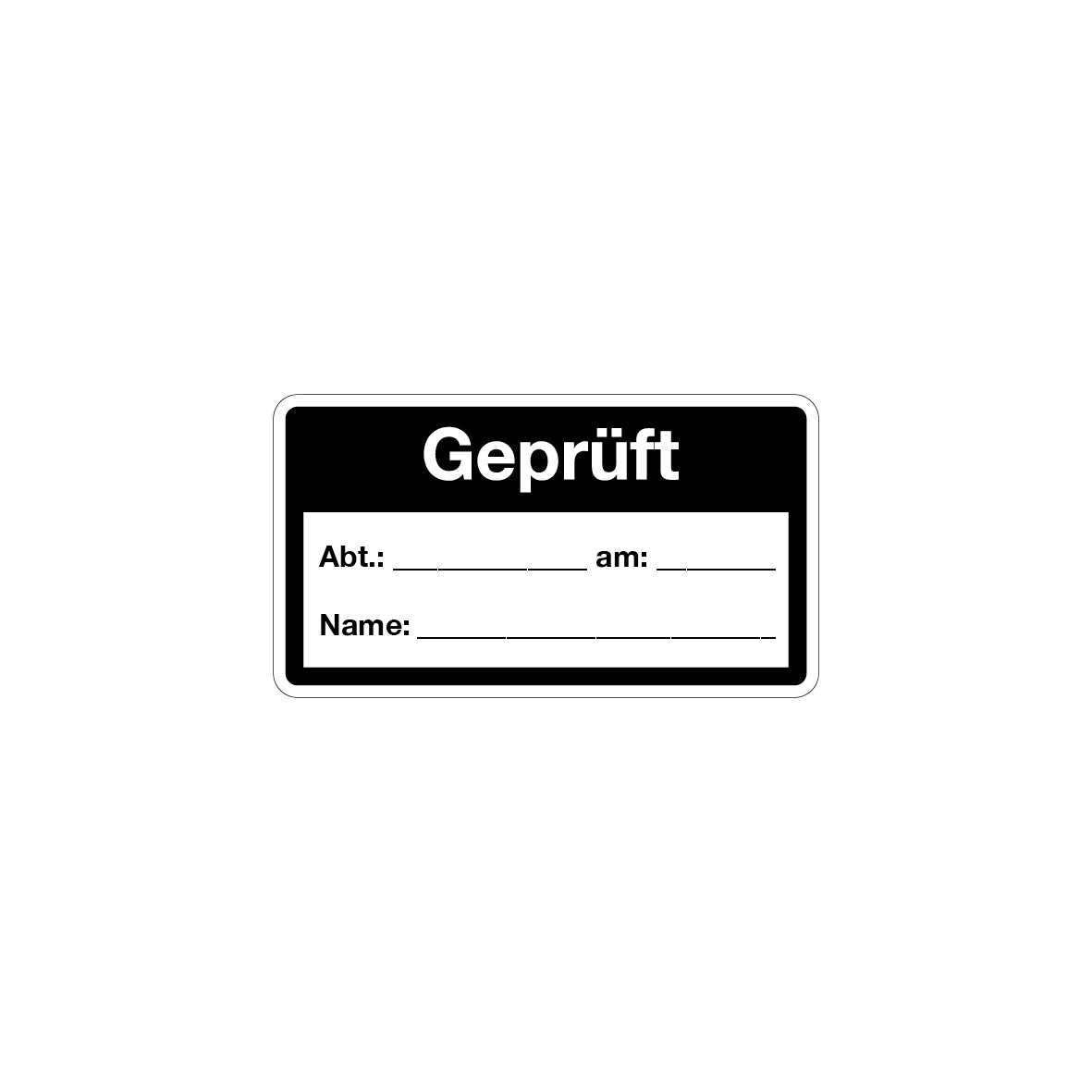 Qualitätskennzeichen, Geprüft, 4.0275, Vinylgewebe selbstklebend, 64 x 30 mm, VE 48 Stk.