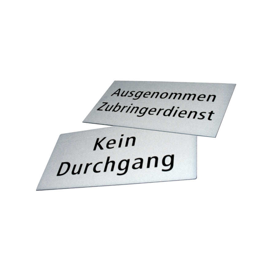 Zusatztafeln, PRIVATWEG Kein Durchgang