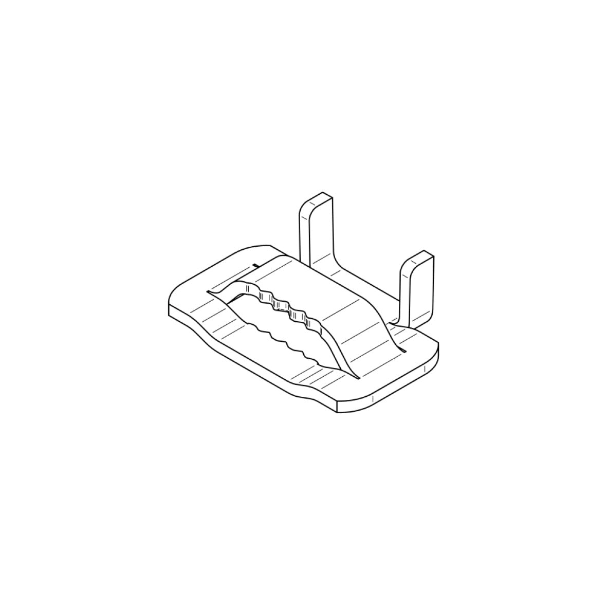 Edelstahlband, Verriegelungsschnalle, 10 x 1.0 mm, VE 50 Stk.