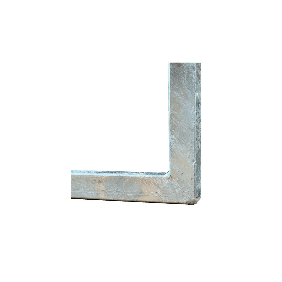 Signalträger 4-Kant-Rohr, 30/30 mm, verzinkt, 150/100 cm, 2 Stahlbandbriden 1 m