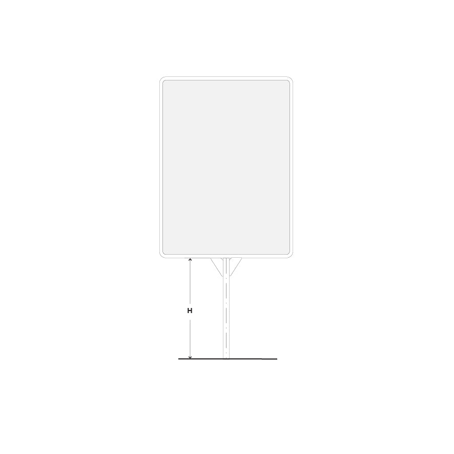 Plakatständer, Occasion, ohne Tafel, ohne Klapprahmen, Standrohr ø 1 1/2", 980/1355 mm, für F4 Weltformat 895 x 1280 mm, Standrohrlänge 800 mm, 8.5 kg, VE = 2 Stk.