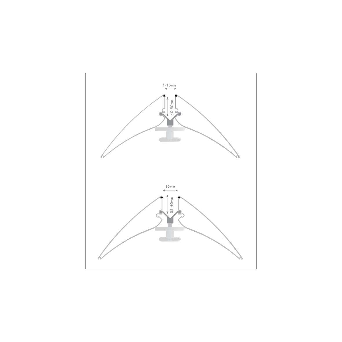 Klemmaufsteller Pressto, Standfuss Alu eloxiert, Breite 500 mm, mit Dibond 3 mm, 600 x 1600 mm, doppelseitiger Druck nach Ihren Angaben.