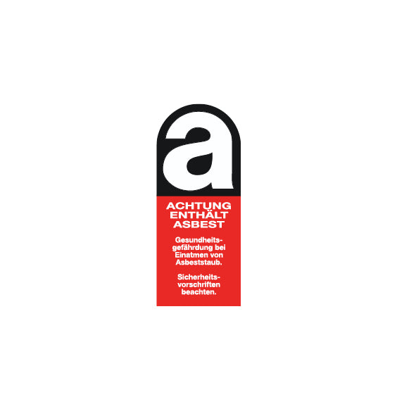 Gefahrstoff Asbest Typ B, 5.0168, 25 x 60 mm, FO, Folie selbstklebend, Rolle zu 500 Stk.