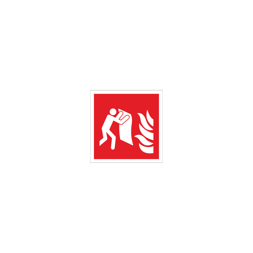 6.B-007 Feuerlöschdecke, Brandschutzzeichen,  ISO, KU, 50/50 mm