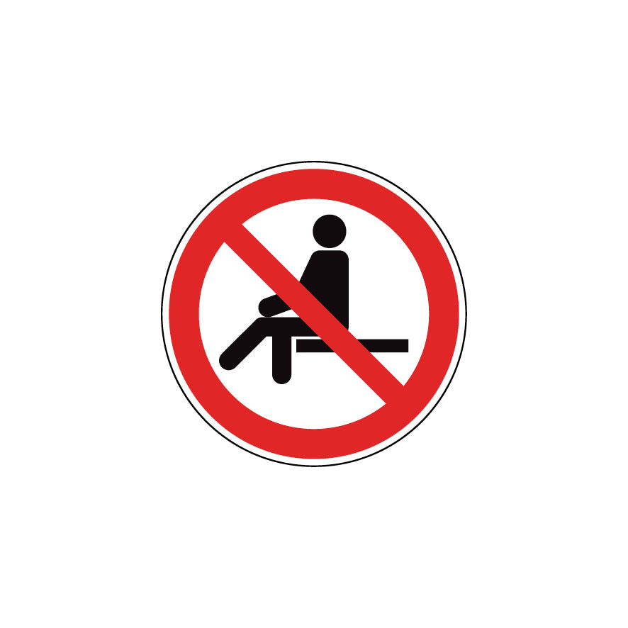 6.V-029 Sitzen verboten, Verbotszeichen, ISO