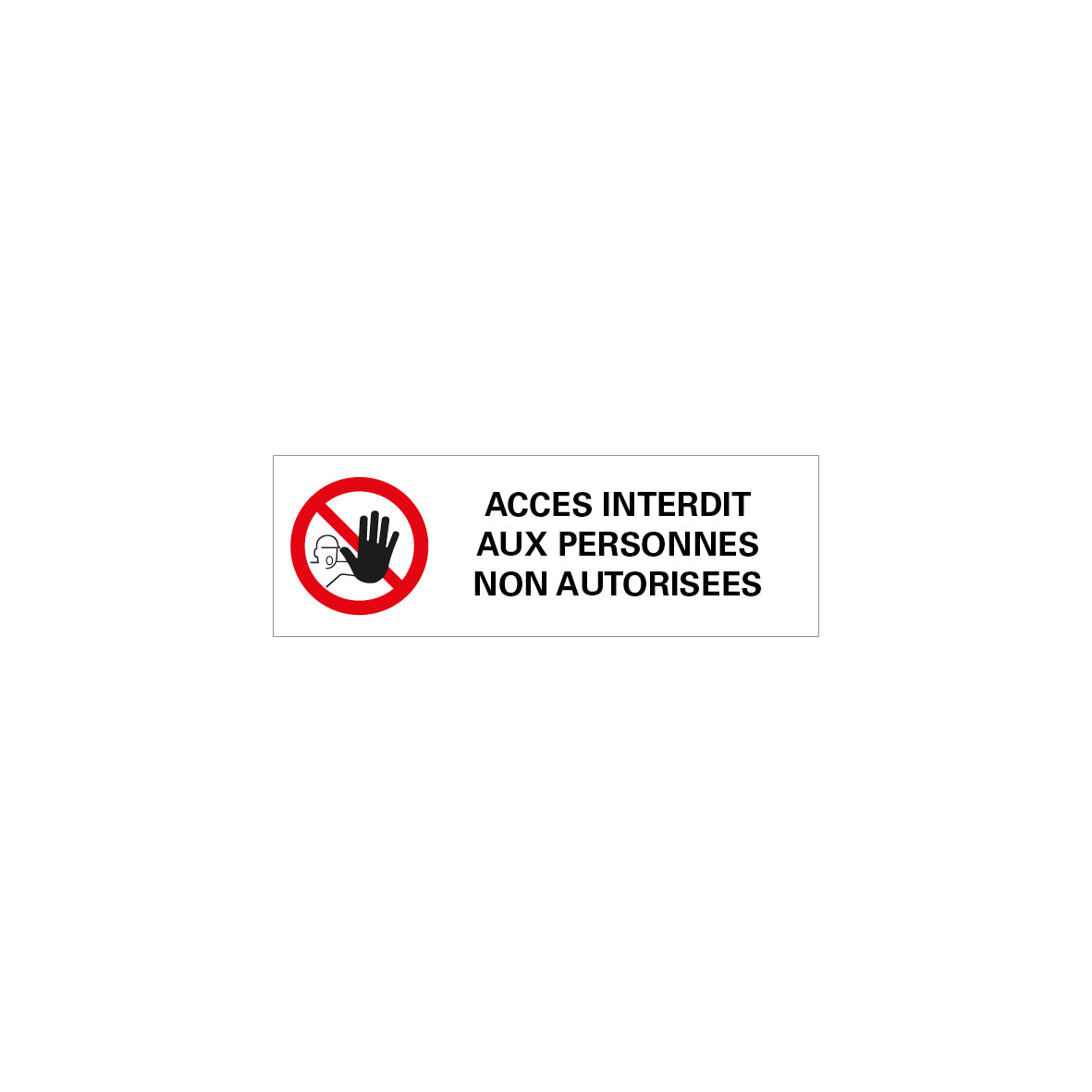 6.V-123 Kombischild, ACCES INTERDIT AUX..., Verbotszeichen, Praxisbewährt