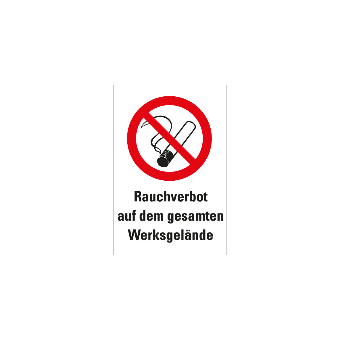 6.V-129 Kombischild, Rauchen verboten, Verbotszeichen, Praxisbewährt