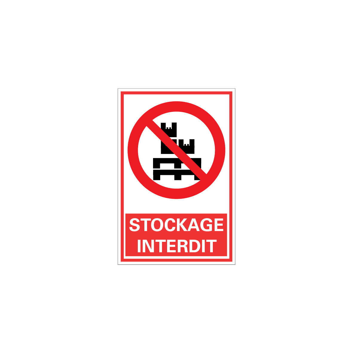 6.V-131 Stockage interdit, Verbotszeichen, Praxisbewährt