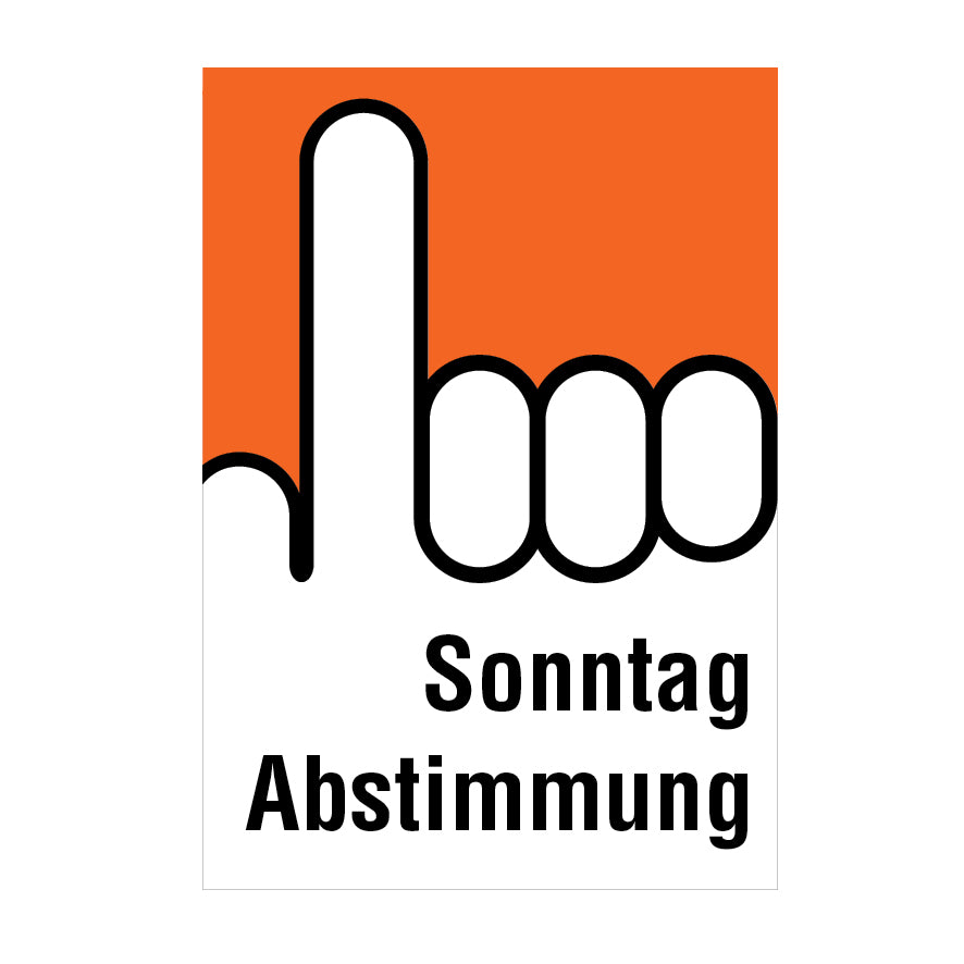 Plakat, Sonntag Abstimmung, 7.0311, 895 x 1280 mm, KU-Hohlkammerplatte, VE 5 Stk.