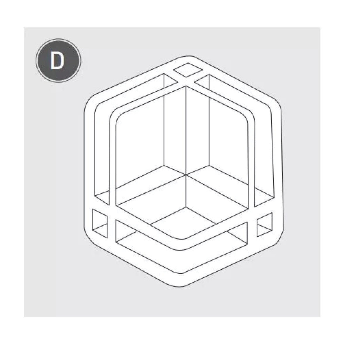 Eckverbinder, fisso connector D, Polycarbonat, VE 10 Stk.