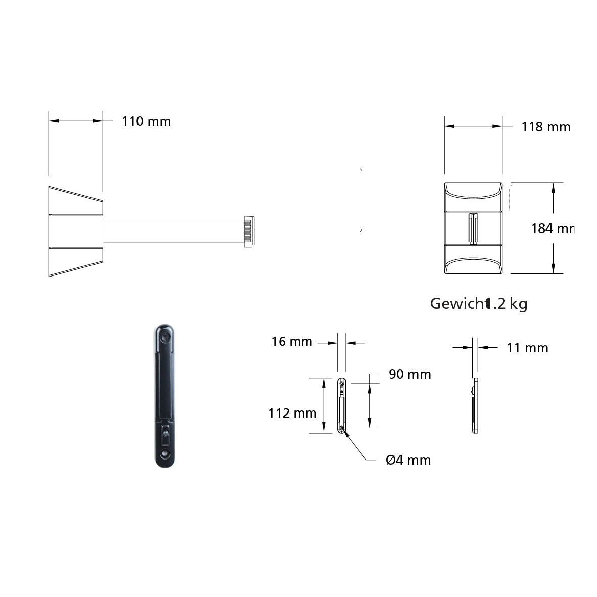 Tensabarrier Zubehör, 3 Magnete passend zu Gehäuse zum Nachrüsten