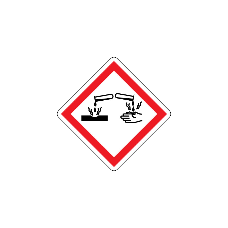 GHS-05 Ätzend, Gefahr/Achtung, Gefahrenstoffkennzeichen, GHS, auf Rolle