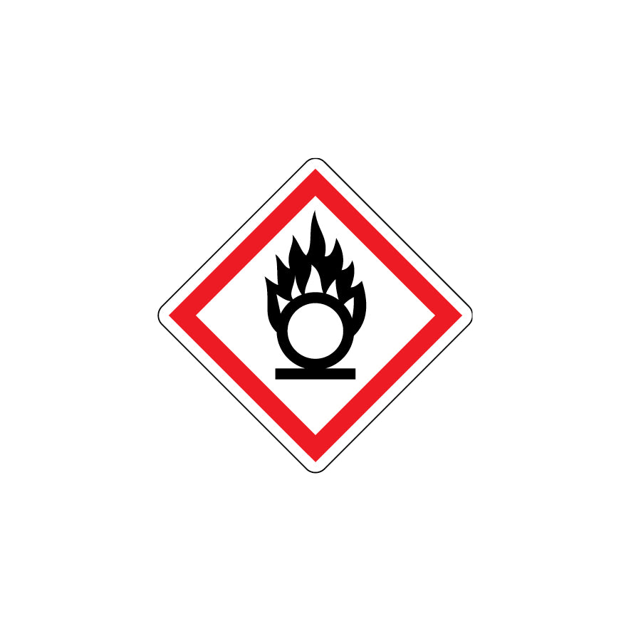 GHS-03 Brandfördernd, Gefahr/Achtung, Gefahrenstoffkennzeichen, GHS, auf Rolle