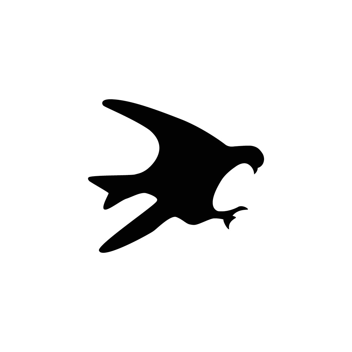 Glasscheibensymbol Vogel, Habicht 10.0002, 300 x 260 mm, schwarz, mit Application-Tape
