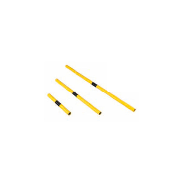 Schutzgeländer Stahlrohr, Querholm, ø 48 mm, gelb-schwarz, L = 1000 mm, feuerverzinkt, gelb pulverbeschichtet, 3,0 kg
