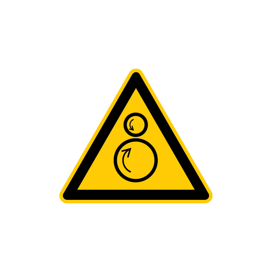 6.W-011 Warnung vor gegenläufigen Rollen, Warnzeichen, ISO