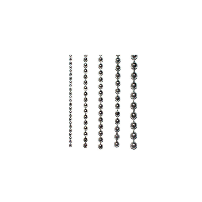 Kugelkette, Messing verchromt, Kugel ø 3.2 mm, VE= 25 m
