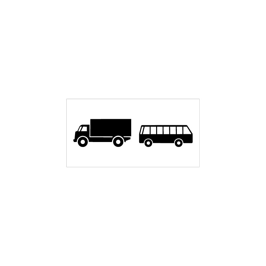 Zusatztafeln, Strassensignalisation, Schwere Motorwagen