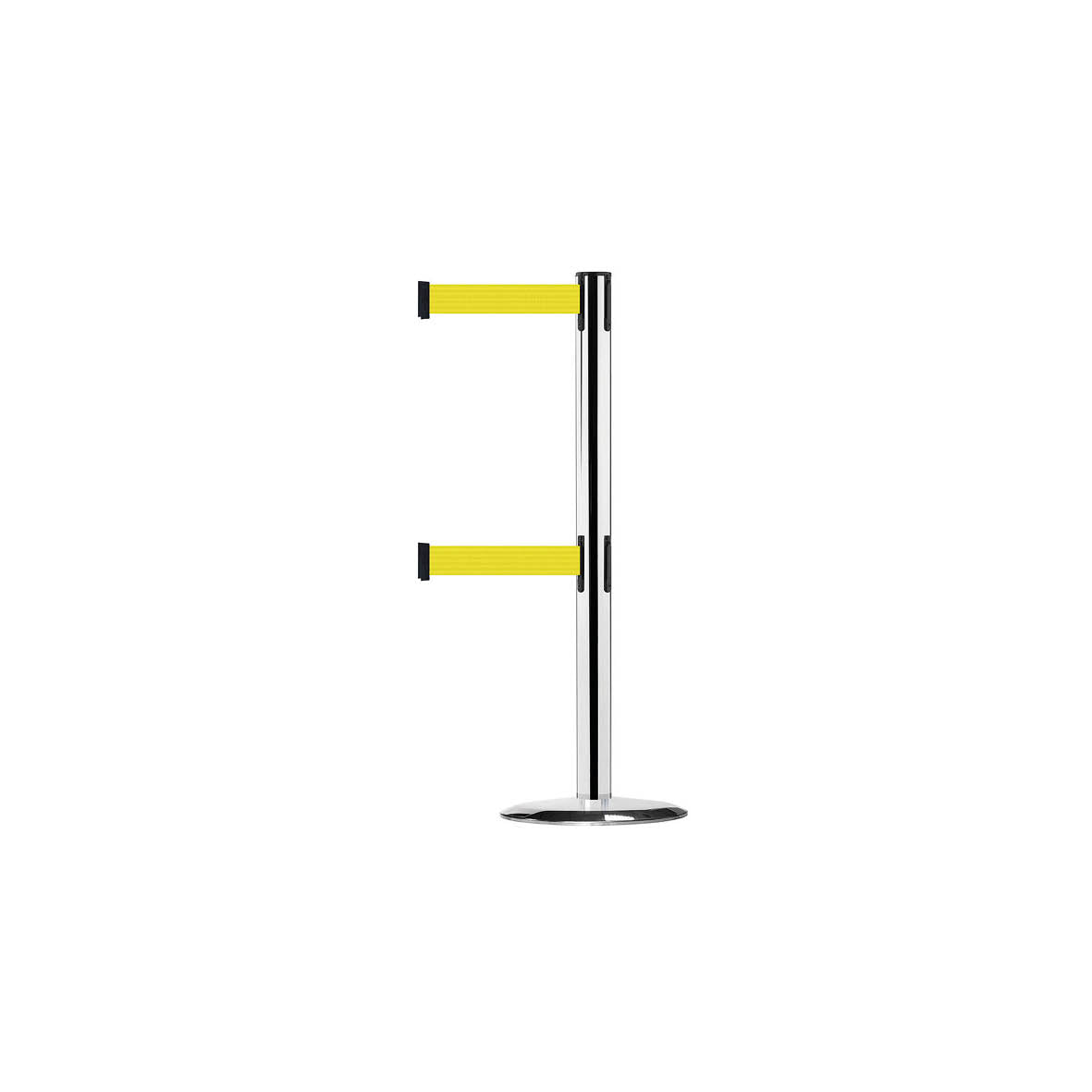 Tensabarrier Advance Dual Line, Chrom, Gurt: 2.3 m, 16 kg. Gurtfarbe gelb.