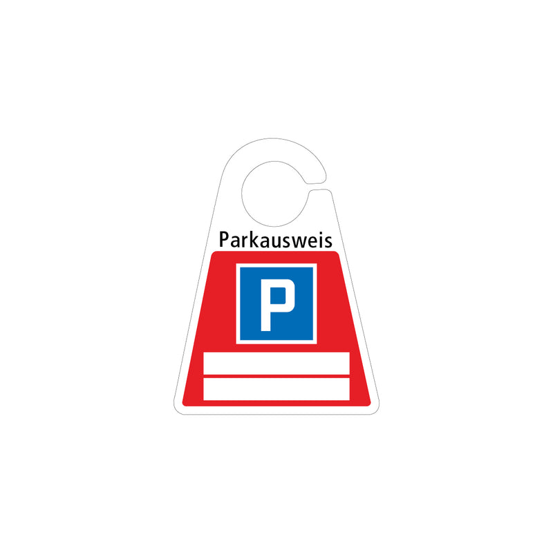 Parkausweise beschriftbar 7.0201, Kunststoff 1 mm, rot