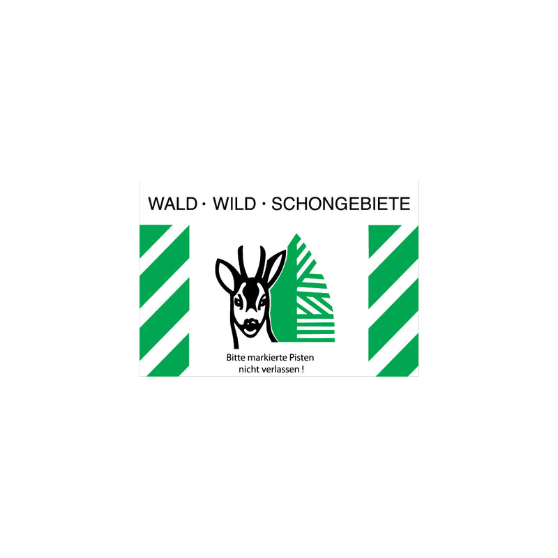 Banner Wald- und Wildschutzzone, 1.0412, 200/150 cm, Planenmaterial