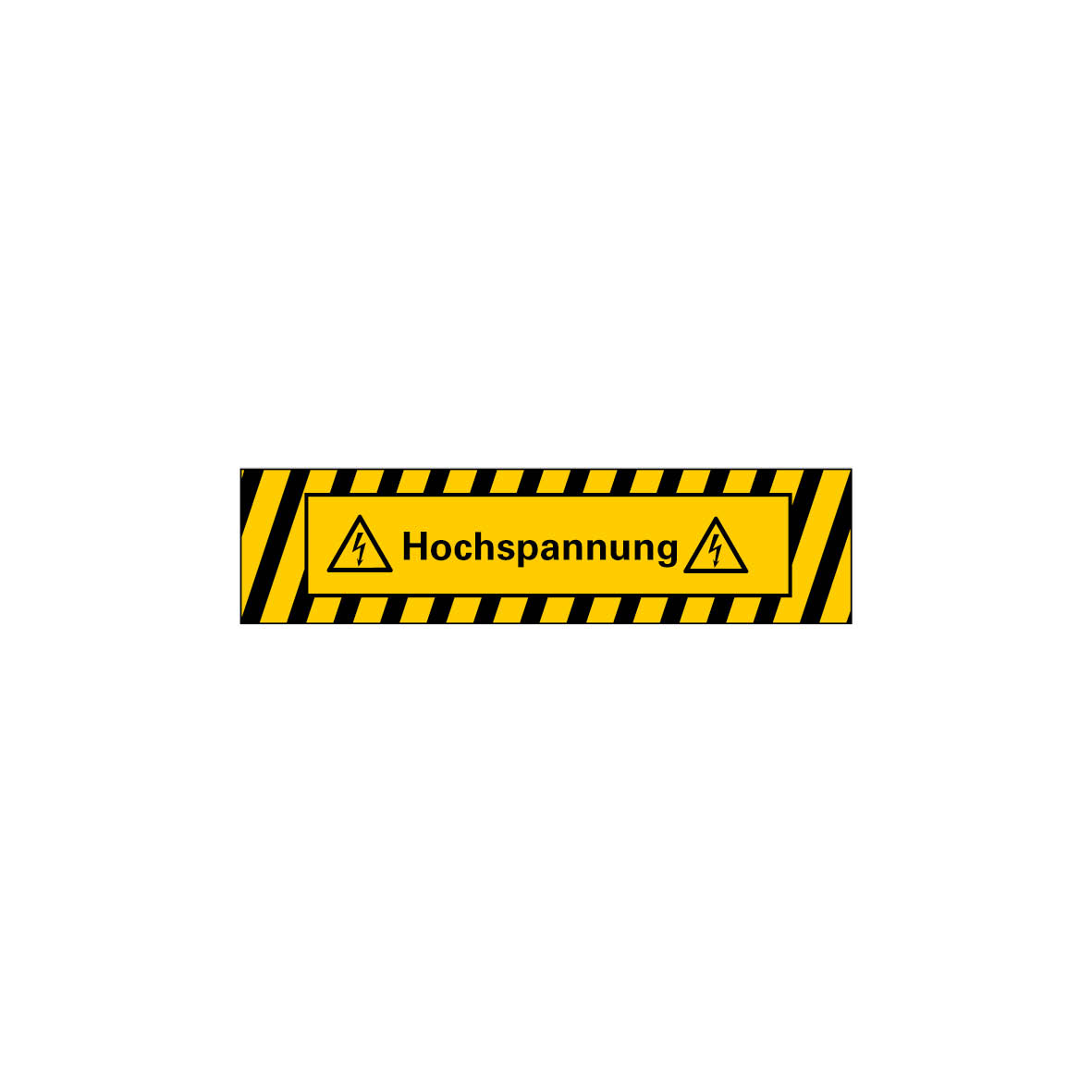 Antirutschbelag Warnmarkierung, 10.0013, gelb-schwarz, selbstklebend, Antirutsch R10,  800/200 mm, Text: Hochspannung