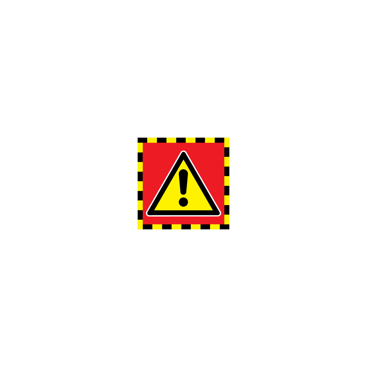 Luftdurchlässiges Banner, 1.0416, Logo: "Andere Gefahren", gelb/rot/schwarz, 75 x 75 cm