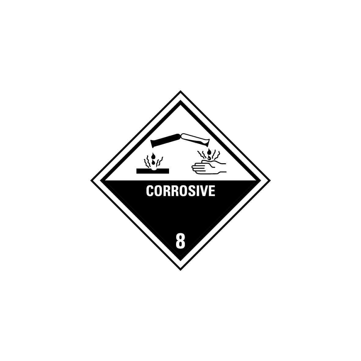 Gefahrgut Kl. 8, Ätzende Stoffe 5.0124.1, Corrosive