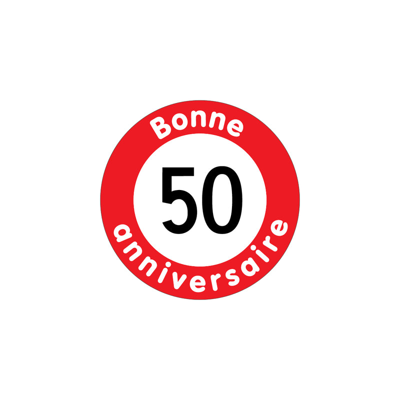 Geburtstagsschild, 7.0153, "Bonne anniversaire", ø 40 cm, EG