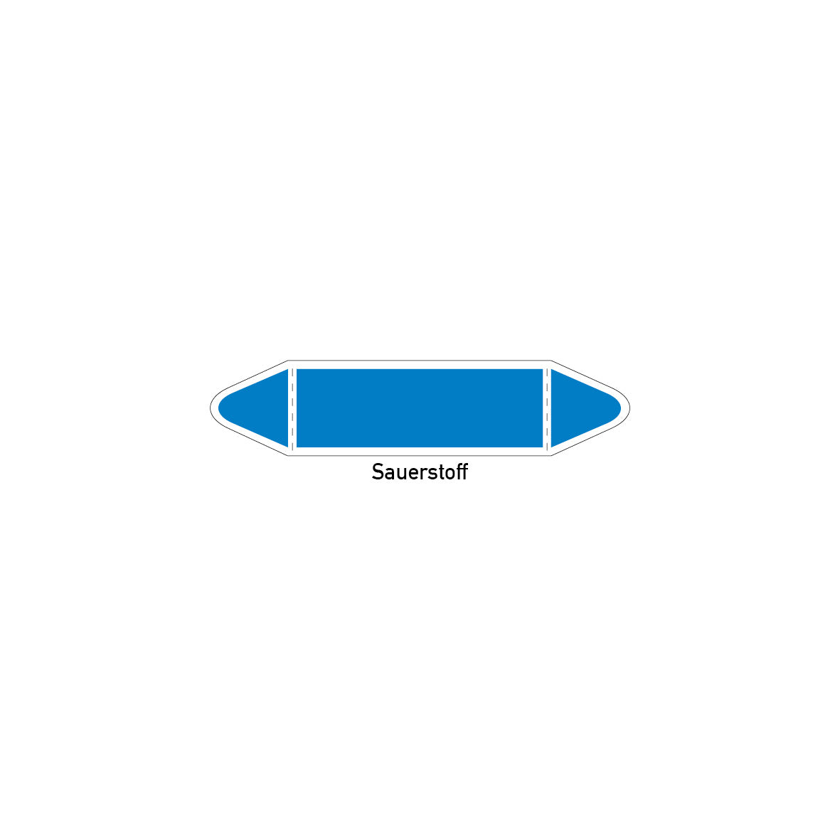 Rohrleitungsmarkierung DIN Einzeln ohne Text, DIN 2403, 5.0151, 17 x 75 mm, 80 Stk./Bogen, blau, mit sep. Laminat