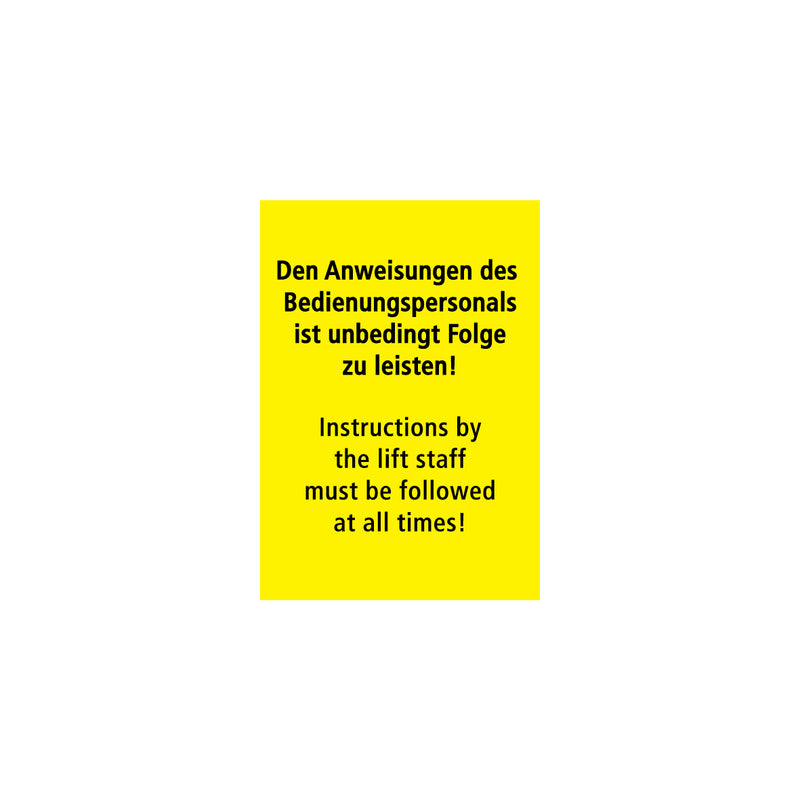 Warntafel nach Ö-Norm, 1.0349, Floureszierend gelb, Den Anweisungen des Bed......, 50/70 cm, Alu Composite 3 mm