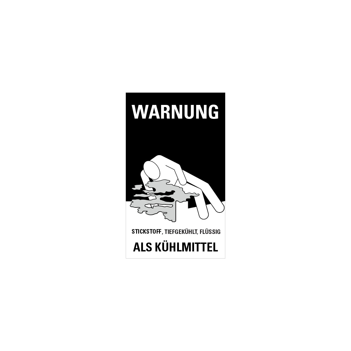 Gefahrstoff Kühlmittel, Stickstoff 5.0401, 150 x 250 mm, FO-A