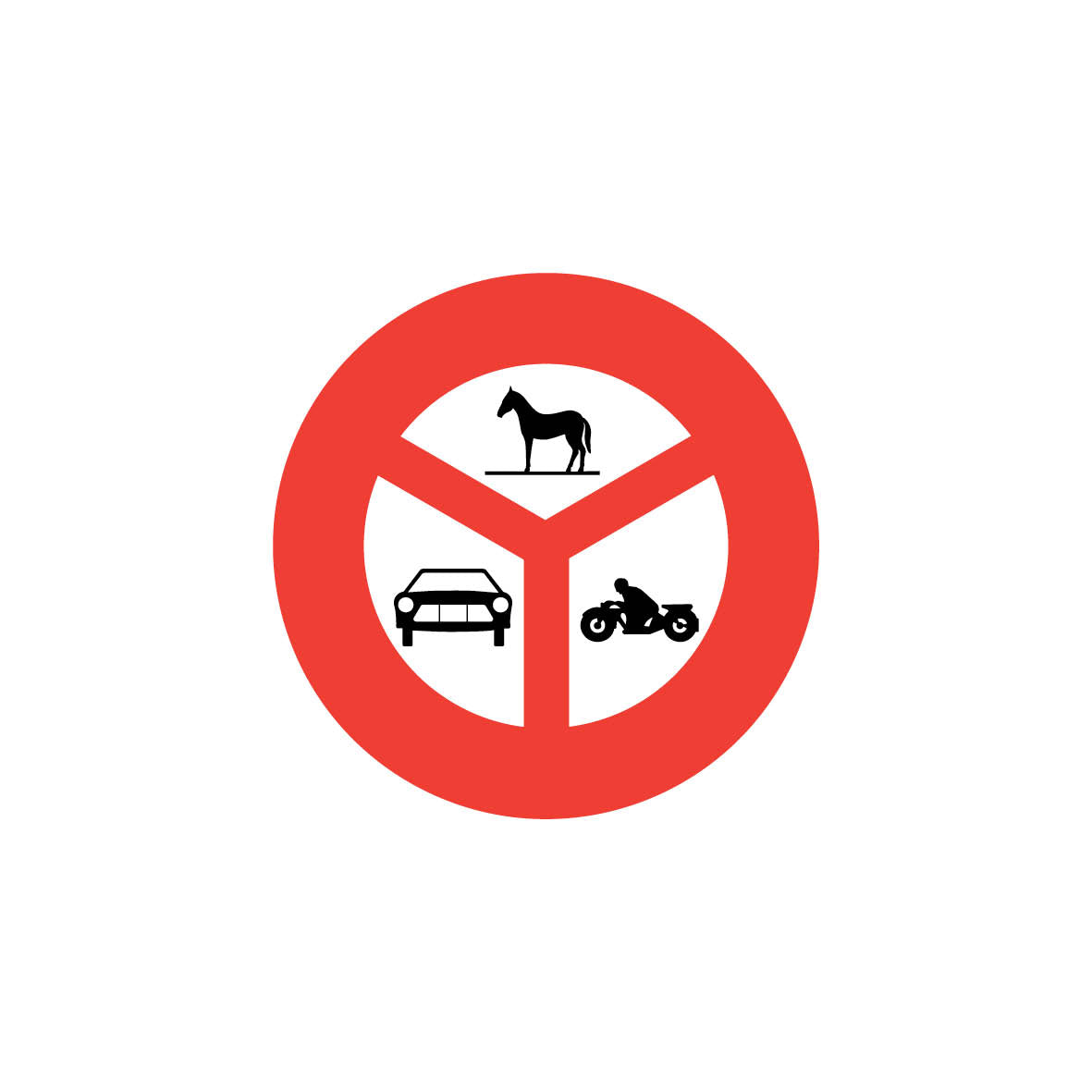 2.13.1 Verbot für Tiere und Fahrzeuge, Vorschriftssignal