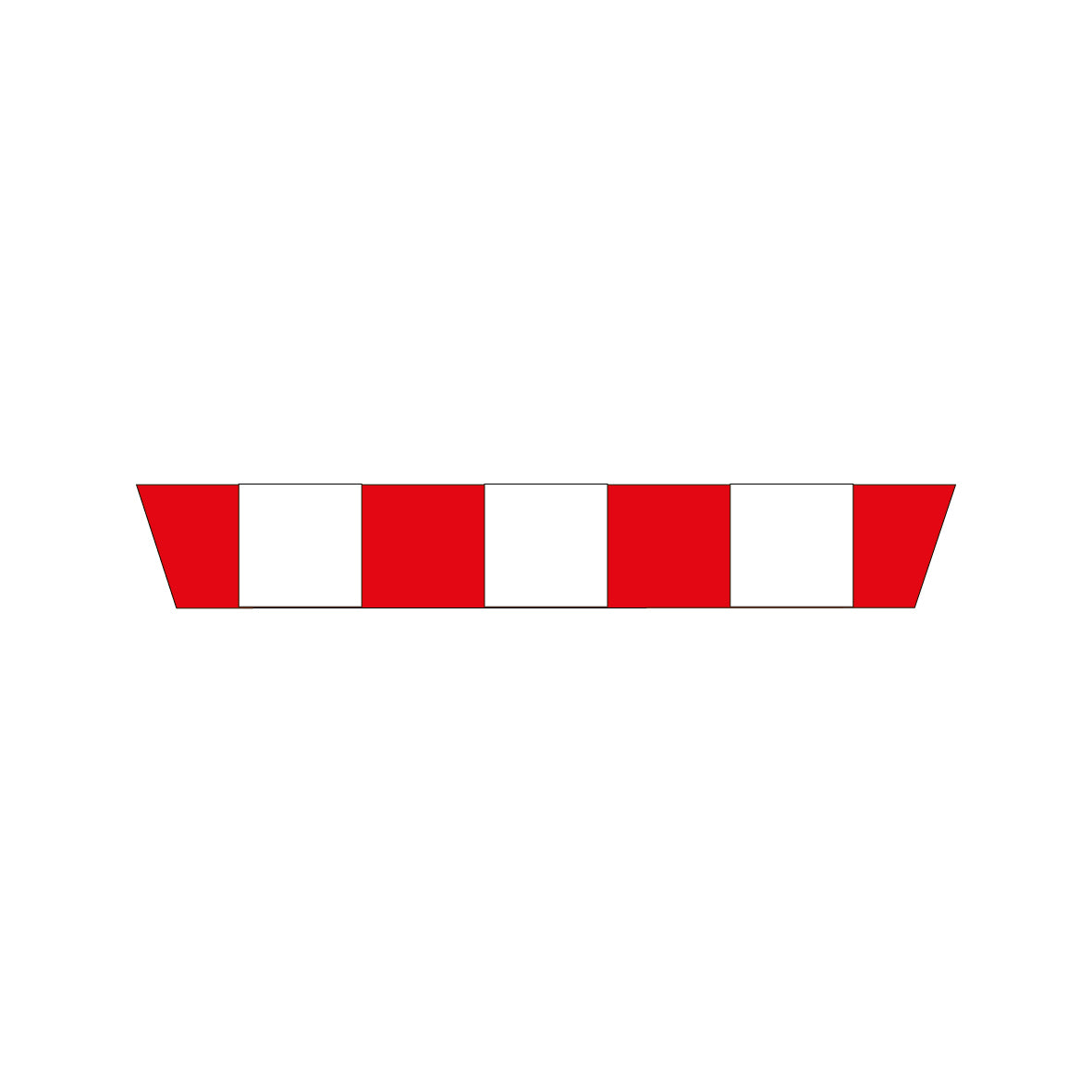 Absperrschranke Alu, 150 mm, rot-weiss, 100 cm, Reflektierend R2 hinten und vorne
