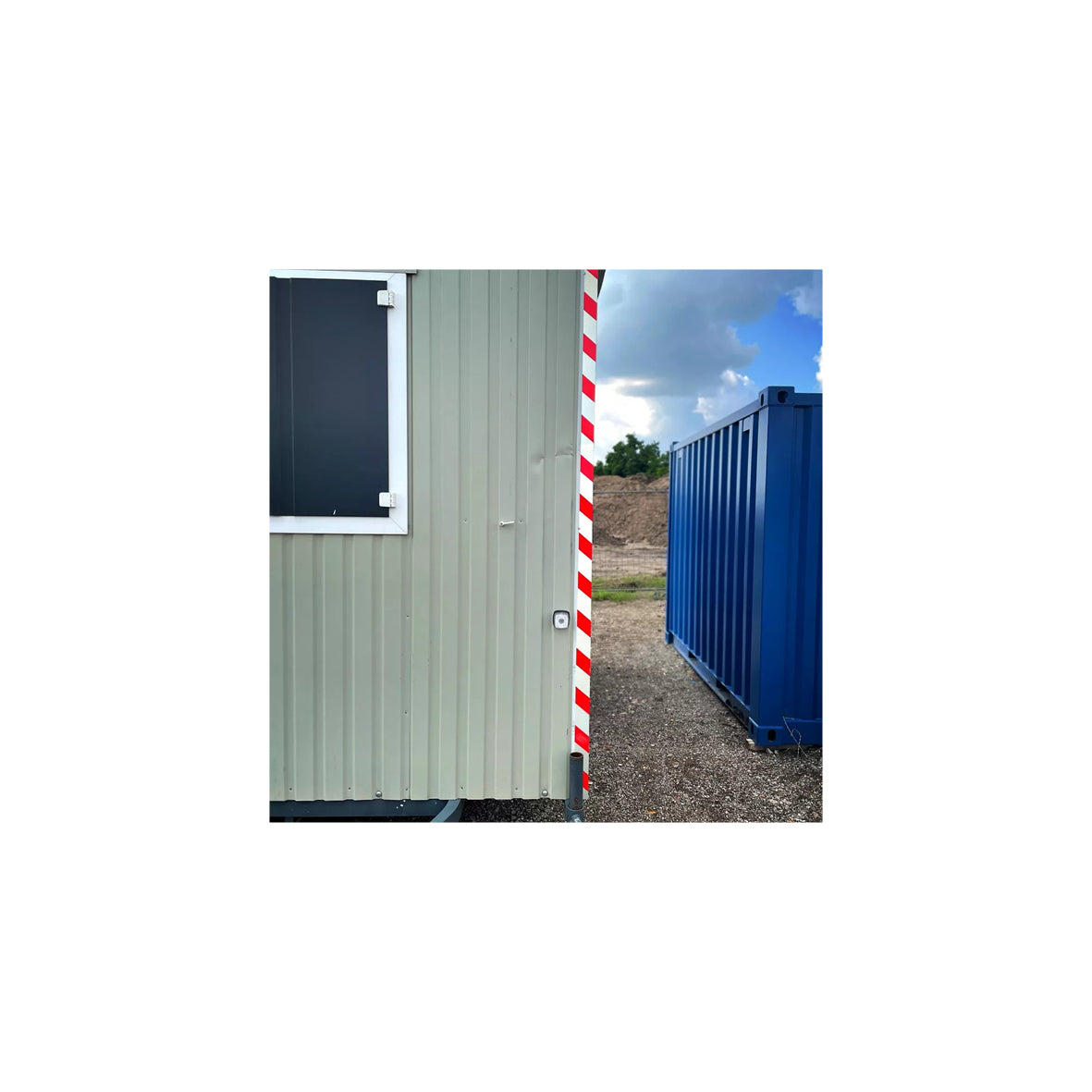 Warnmarkierungsband Chevron R2, für Fahrzeuge, R2, rot-weiss, 1.25 m x 50 mm
