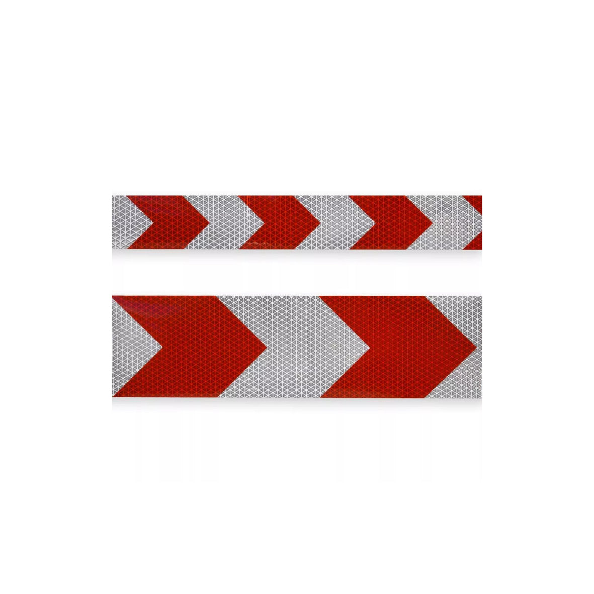 Warnmarkierungsband Chevron R2, für Fahrzeuge, R2, rot-weiss, 1.25 m x 100 mm