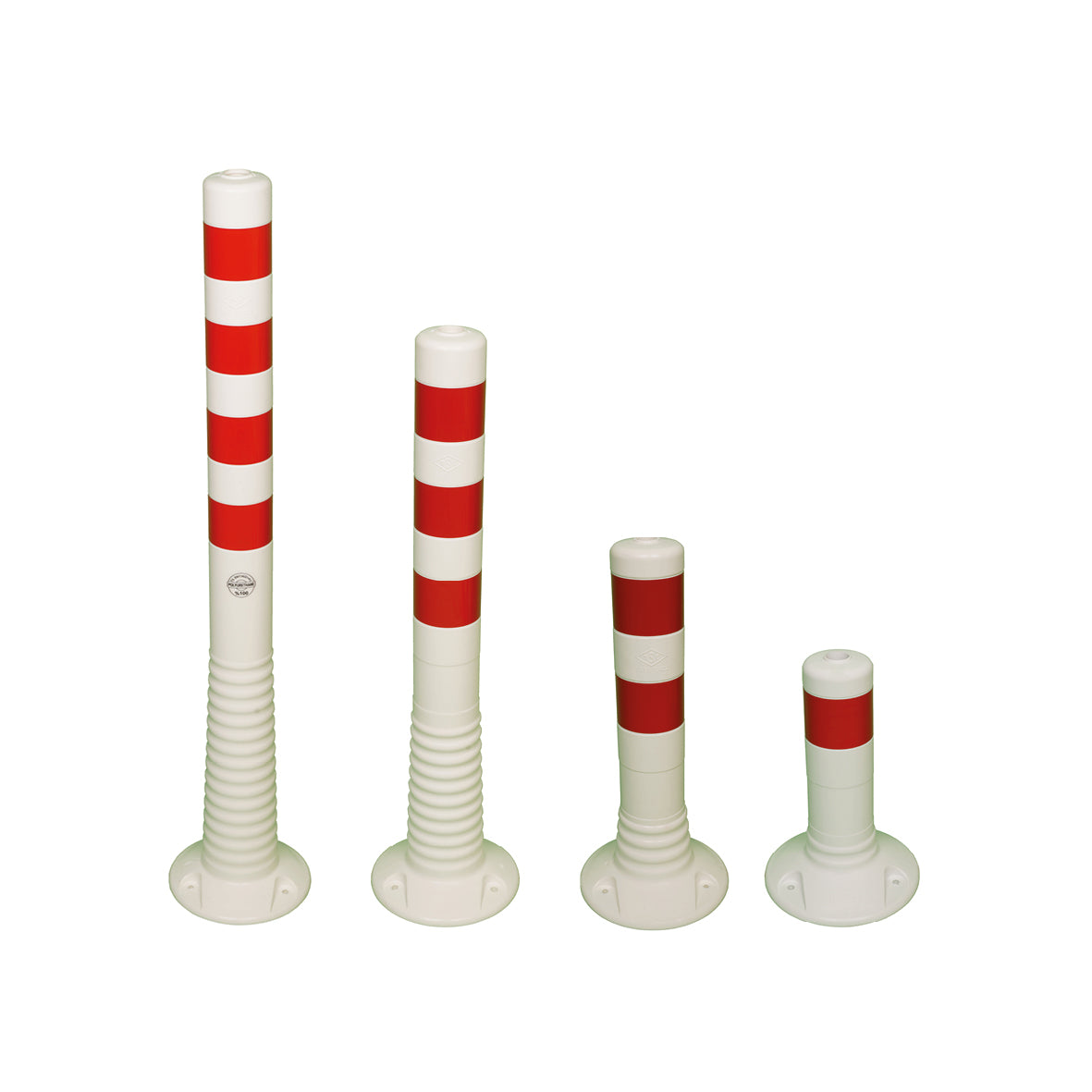 Flexipfosten, weiss, ø 80 mm, 300 mm, 1 rot reflektierender Streifen, 0,69 kg, VE 5 Stk.