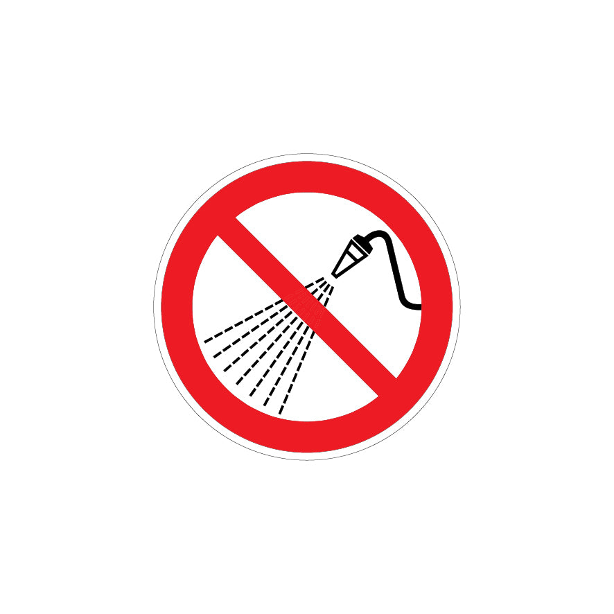6.V-906 Mit Wasser spritzen verboten, Verbotszeichen, Praxisbewährt