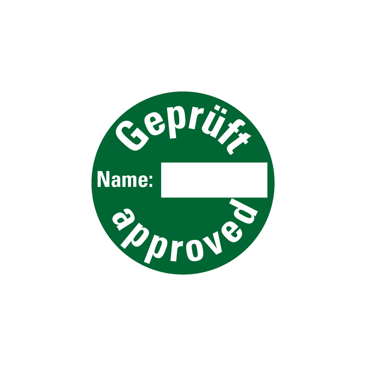 Qualitätskennzeichen, Geprüft Name: approved