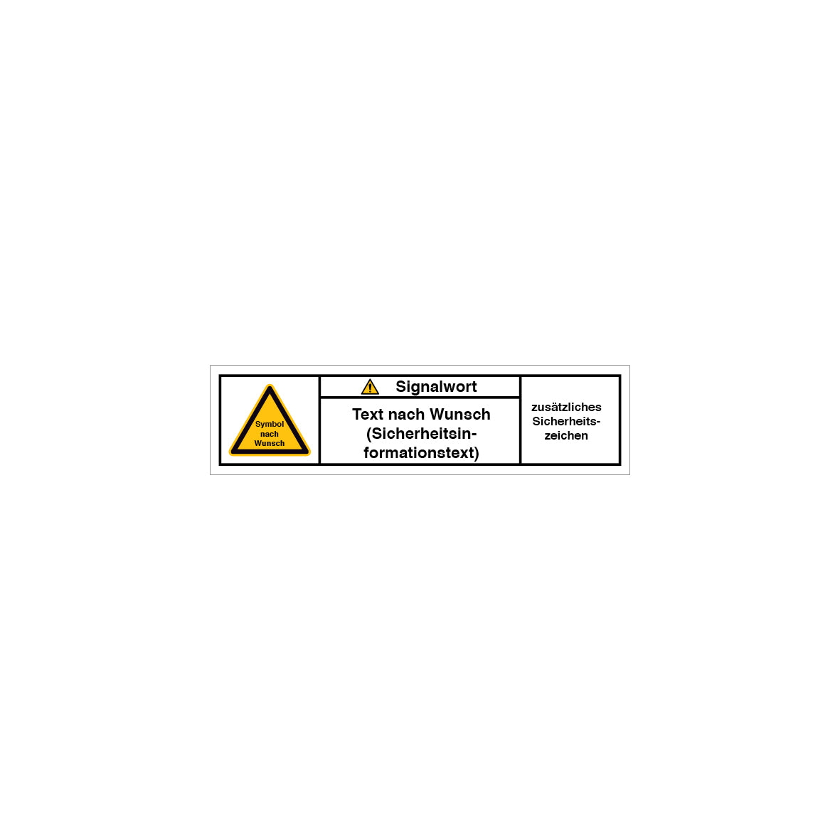 Warnzeichen DIN ISO 3864-2, 250 x 140 mm, FO-C, Folie selbstklebend, Logobibliothek 6.W-1231